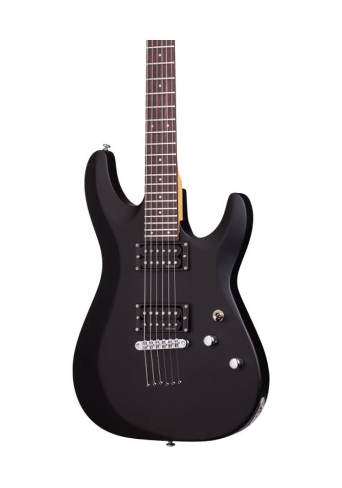 Schecter 430 C-6 Deluxe Solid-Body Electric Guitar, Satin Black - Image 3
