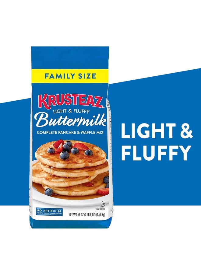 Krusteaz Krusteaz Complete Buttermilk Pancake and Waffle Mix, Light & Fluffy, 56 oz Bag  - Image 2