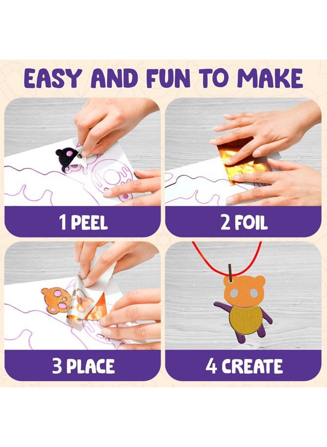 Smartivity Paper Smartcraft Art&Craft Activity Kit,Foil Magic Jewelry & Bracelets Making Craft Kit For Kids Age 4-10 Years,25 Jewelery,50+ Foils,70+ Stickers,Birthday Gift For Girls & Boys,Multicolor - Image 4