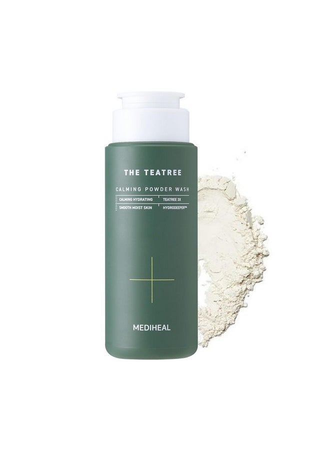MEDIHEAL Teatree Calming Powder Wash (1.76 Oz) Hydrating Daily Facial Cleanser With Gentle And Rich Bubbles For Remove Blackhead  - Image 1