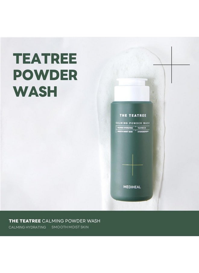 MEDIHEAL Teatree Calming Powder Wash (1.76 Oz) Hydrating Daily Facial Cleanser With Gentle And Rich Bubbles For Remove Blackhead  - Image 2