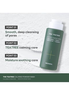 MEDIHEAL Teatree Calming Powder Wash (1.76 Oz) Hydrating Daily Facial Cleanser With Gentle And Rich Bubbles For Remove Blackhead  - Image 3