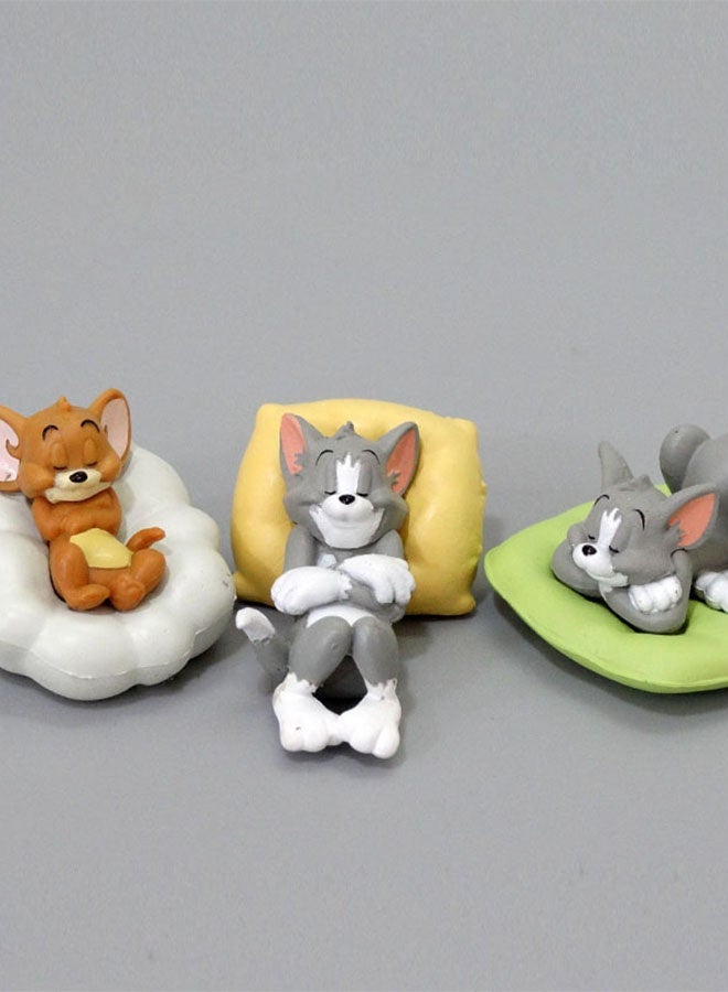 HALAMODO Tom and Jerry 5-Piece Mini Figure Set, Desk Decor and Adorable Birthday Gift 4cm - Image 3