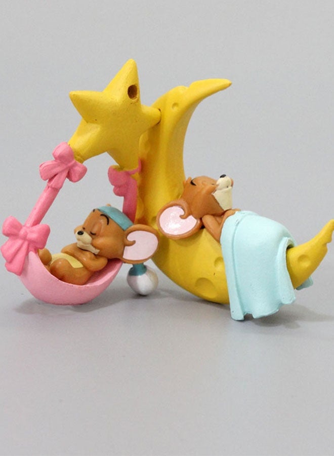 HALAMODO Tom and Jerry 5-Piece Mini Figure Set, Desk Decor and Adorable Birthday Gift 4cm - Image 2