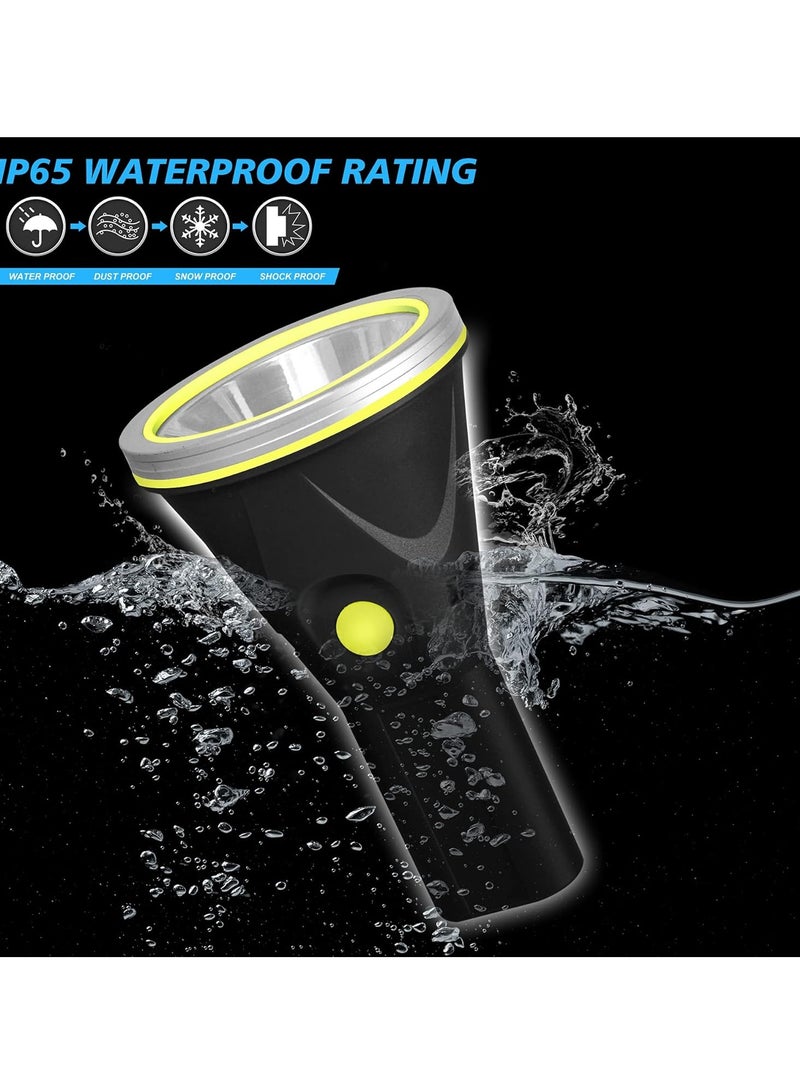 مصباح يدوي قابل لإعادة الشحن، مصباح كشاف بقوة 6000 لومن، شعلة محمولة متينة مقاومة للماء ومشرقة للغاية، كشاف قوي خفيف الوزن وصغير الحجم للتخييم والصيد في الهواء الطلق، (قطعة واحدة، بني) - Image 2