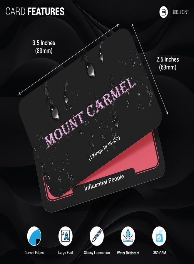 Briston لعبة بطاقات تريفيا الكتاب المقدس المقدس من بريستون - 225 بطاقة تريفيا مسيحية للعائلة والكنيسة ودراسة الكتاب المقدس - لعبة اختبار قائمة على الإيمان للبالغين والأطفال، هدية مسيحية للرجال والنساء، تعلم الكتاب المقدس - Image 3