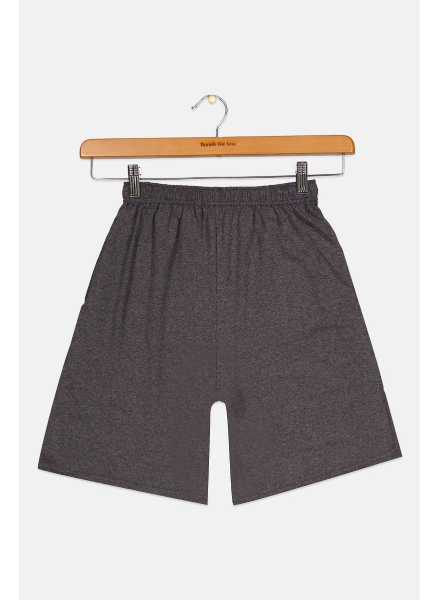 Champion Kids Boy Sportswear Fit Outdoor Shorts, Charcoal Heather  - Image 2