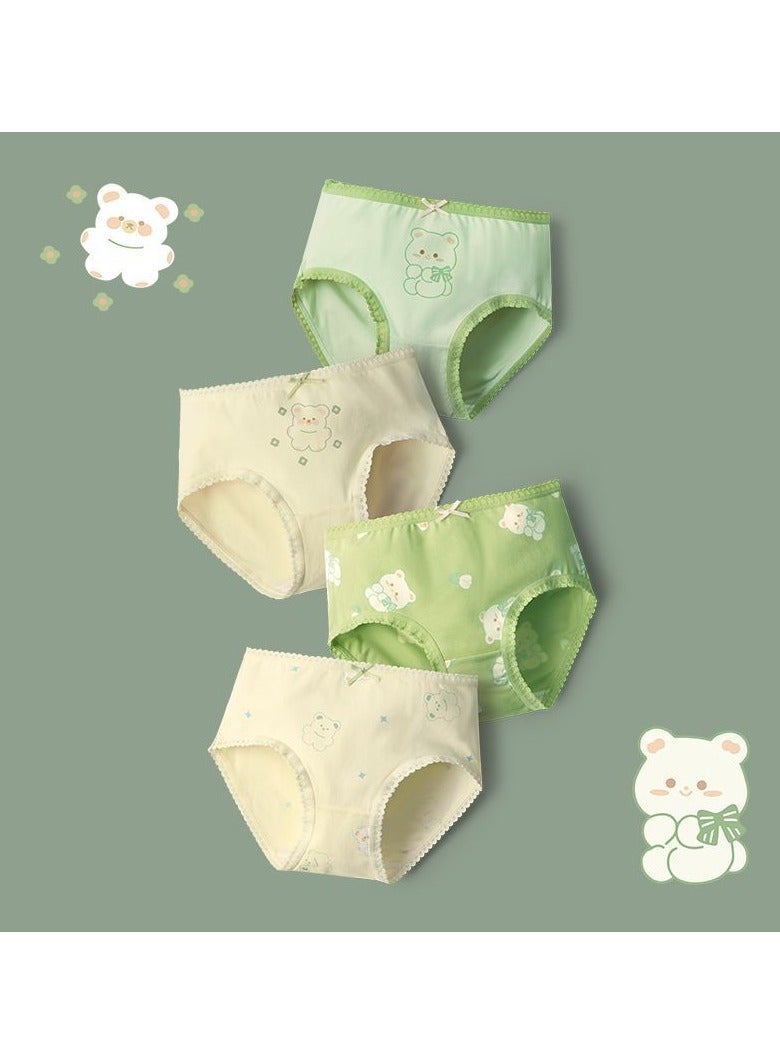 ريدمابليتيك 4 قطع من سراويل داخلية قطنية للبنات على شكل حرف A - Image 1