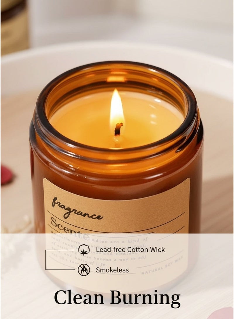 شمع معطر طبيعي معالج - رائحة ورد لتهدئة النفس والنعاس - 100 جرام - Image 3