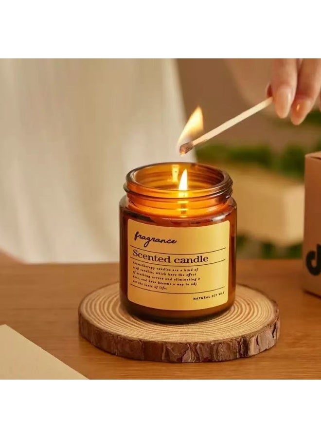 شمع معطر طبيعي معالج - رائحة ورد لتهدئة النفس والنعاس - 100 جرام - Image 1