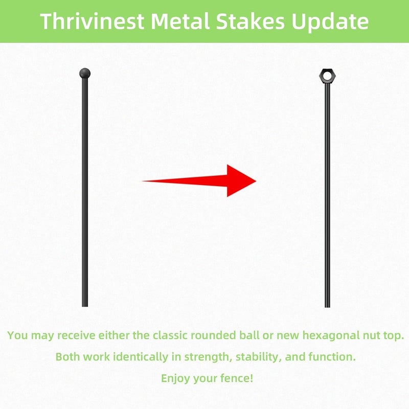 Thrivinest سياج حديقة زخرفي 21 بوصة × 26 قدم، عبوة 26 قطعة، معدن مقاوم للصدأ سياج بدون حفر حاجز حيوانات للكلاب، حافة سرير زهور مقوسة، سياج لوحة حدود سلكية زخرفي للفناء والحديقة والديكور الخارجي - Image 3