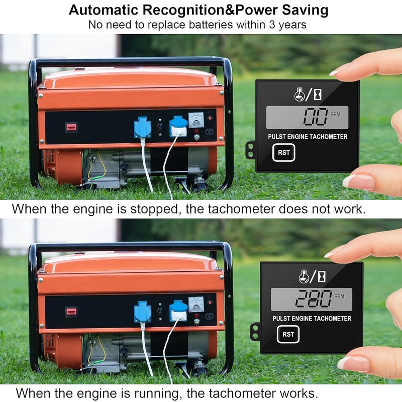 HTPREC Digital Engine Tachometer for Small Engines 1 Key - Image 3