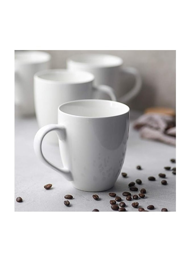 Generic - Porcelain Coffee Mug, 16 oz for Coffee, Tea, Cocoa, Cappuccino, Latte, Milk, Large Handle Design, Microwave and Dishwasher Safe, White, 1 Piece - Image 1