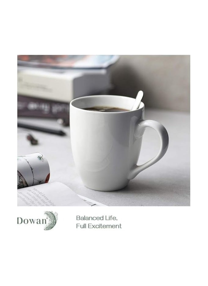 Generic - Porcelain Coffee Mug, 16 oz for Coffee, Tea, Cocoa, Cappuccino, Latte, Milk, Large Handle Design, Microwave and Dishwasher Safe, White, 1 Piece - Image 1