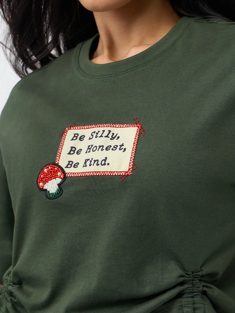 The Souled Store  Cropped T-Shirt: Be Honest  | Best Price UAE