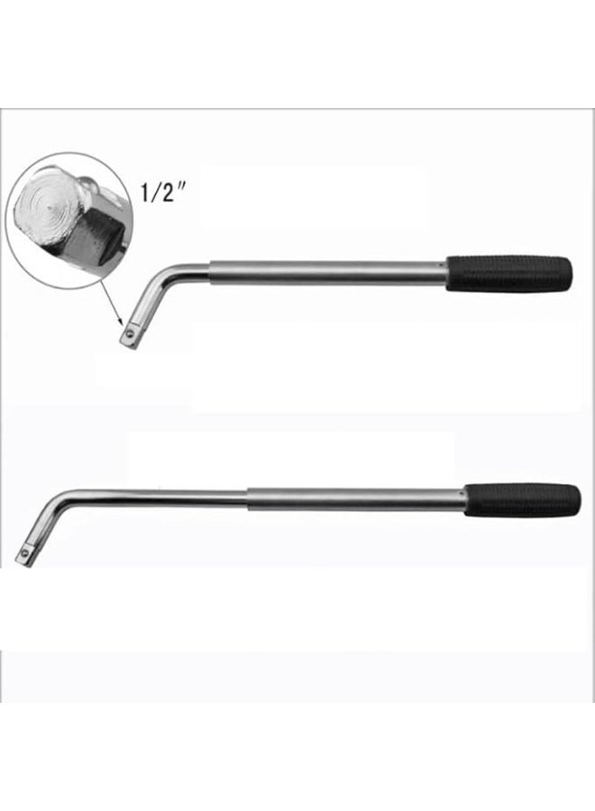 Universal Extendable Car Wheel Nut Wrench – Heavy Duty Tire Socket Tool with 17mm, 19mm, 21mm, and 23mm Sockets – High-Torque Telescopic Cross Design. - Image 4