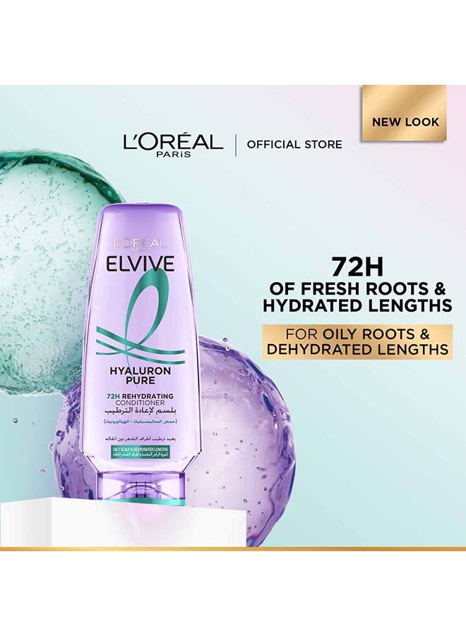 L'OREAL PARIS Elvive Hyaluron Pure Rehydrating Conditioner for Oily Hair 200ml - Image 4