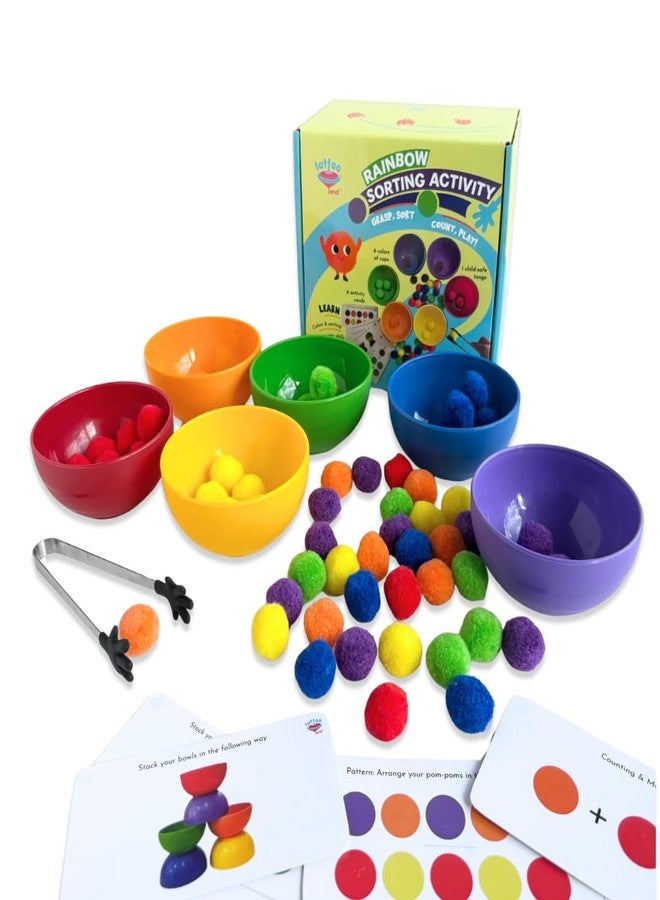 Lattooland Rainbow Color Sorting Toys for Kids | Educational Sensory Counting, Sequencing & Matching Toy | Preschool Learning Activity | Early Color Recognition Set | Educational Gift for Toddlers Ages 3,4,5,6+ - Image 1