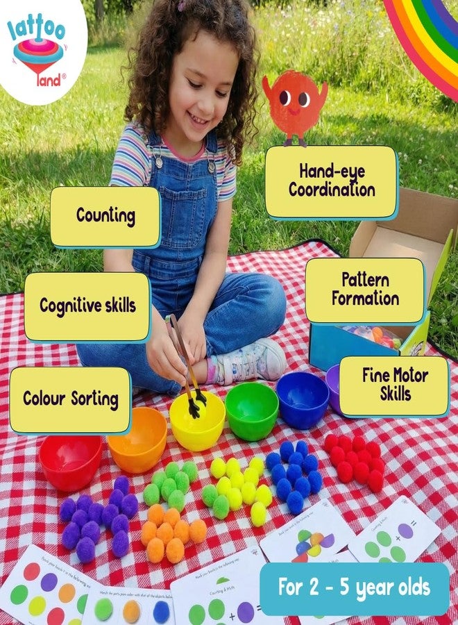 Lattooland Rainbow Color Sorting Toys for Kids | Educational Sensory Counting, Sequencing & Matching Toy | Preschool Learning Activity | Early Color Recognition Set | Educational Gift for Toddlers Ages 3,4,5,6+ - Image 4