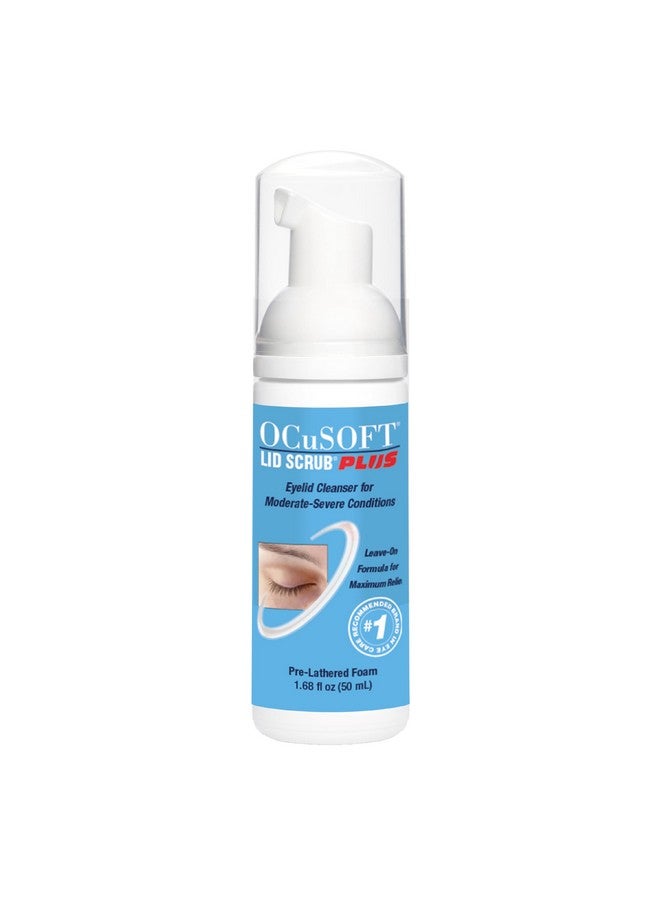 OCuSOFT Lid Scrub Plus Foam Moderate To Severe Eyelid Conditions Instant Foaming Eyelid & Eyelash Cleanser Extra Strength Daily Eyelid Cleanser To Remove Oil, Dirt, Pollen & Eye Makeup1.68 Fl Oz - Image 1