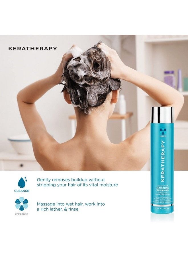 KERATHERAPY Keratin Infused Moisture Conditioner 10.1 Fl. Oz. 300 Ml  Hydrating & Moisturizing Conditioner For Dry Or Damaged Hair With Collagen Jojoba Oil & Kerabond Technology  Sulfate Free  - Image 4