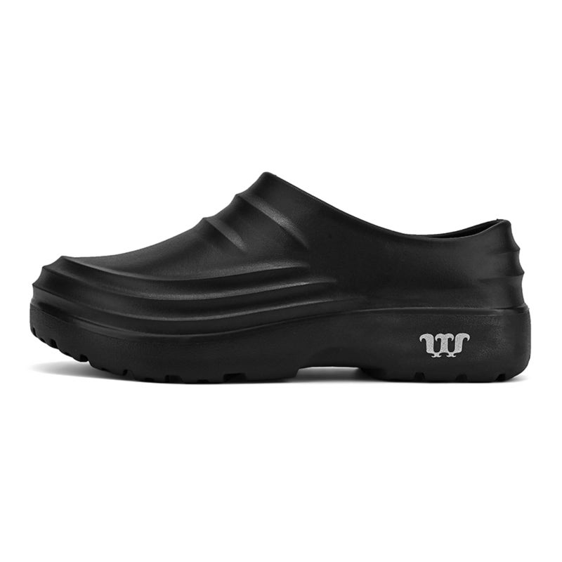 FLIOZY Non-Slip Work Shoes for Men and Women-Oil Resistant Waterproof Chef Shoes with Rubber Anti-Skid Soleï¼ŒMen's Comfortable Kitchen Mules & Clogs for Restaurant, Nursing, and Industrial Use Black-36 - Image 4