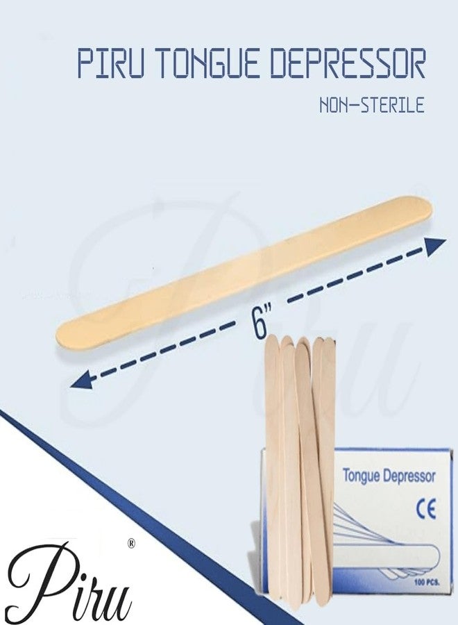 PIRU Non-Sterile Disposable Wood Tongue Depressors - Versatile for Dental Clinics, Skin Care, Waxing, Hair Removal, and Toiletry Kits (PACK 1/100) - Image 2
