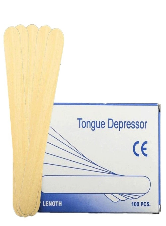 PIRU Non-Sterile Disposable Wood Tongue Depressors - Versatile for Dental Clinics, Skin Care, Waxing, Hair Removal, and Toiletry Kits (PACK 1/100) - Image 1
