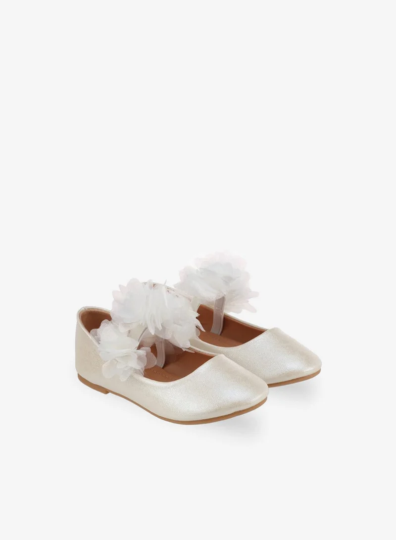 Flora Bella By Shoexpress Girls Floral Applique Ballerina Shoes Ramadan Collection