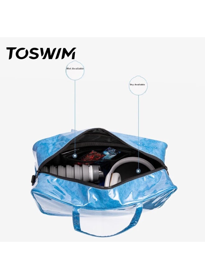 Toswim Swimming Bag With Dry And Wet Separation, Waterproof Storage Bag, Backpack For Travel, Fitness, And Sports, Starry Sky Design - Image 5