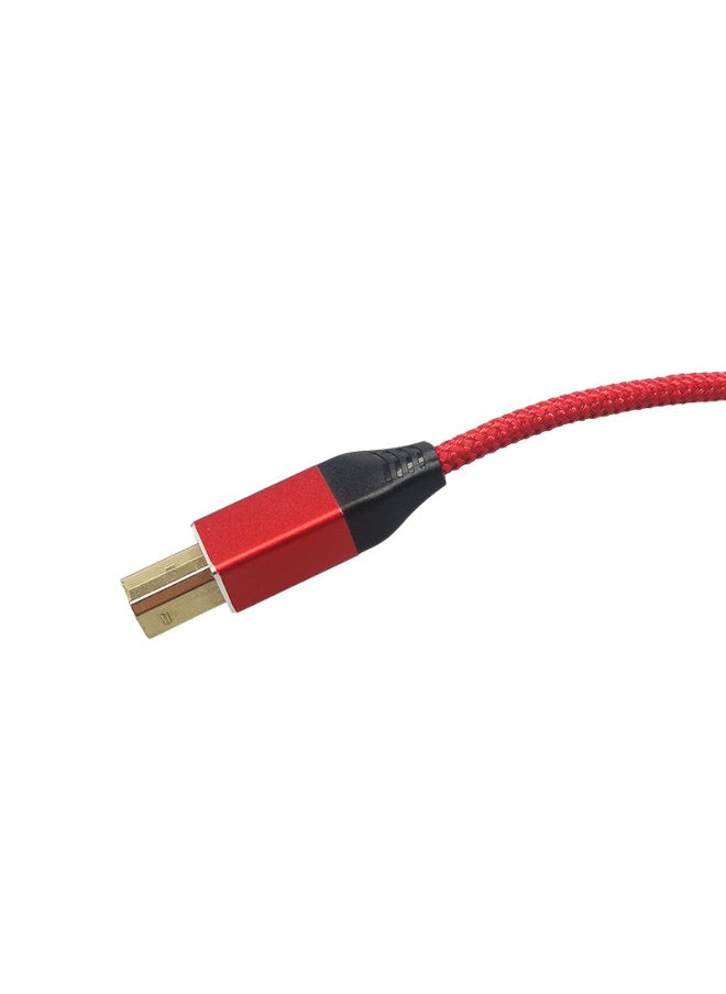 USB2.0 Print Line Red Square Printer Data Line Connection Line All Copper High-definition Line Extension Line Manufacturer-Color:Red-Line Length:2m