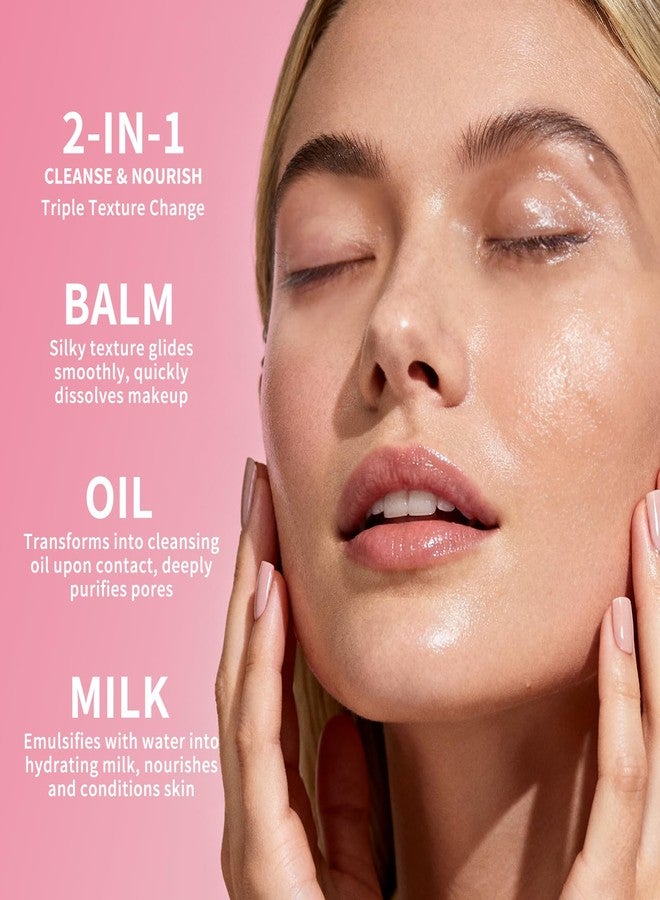 dewyhour Rose Makeup Remover Cleansing Balm - Melts Stubborn Waterproof Makeup for Daily Evening & Post-Gym, Nourishes Sensitive Skin, Zero Residue, One-Step Vegan Korean skincare for Travel 2.46 oz - Image 2