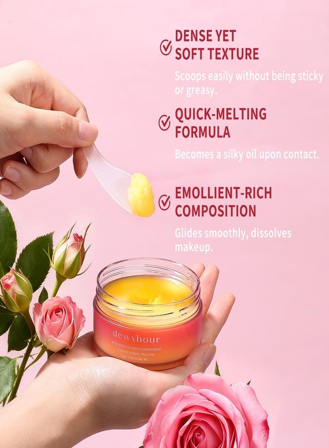 dewyhour Rose Makeup Remover Cleansing Balm - Melts Stubborn Waterproof Makeup for Daily Evening & Post-Gym, Nourishes Sensitive Skin, Zero Residue, One-Step Vegan Korean skincare for Travel 2.46 oz - Image 5
