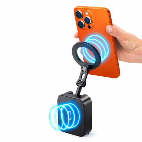 Mizi 3-in-1 Magnetic Phone Holder [20x N52] Strong Magnets, Portable Mount for Golf Carts, Garage, Gym, Travel, Kitchen, Office, Outdoor, Car - Black - Image 1
