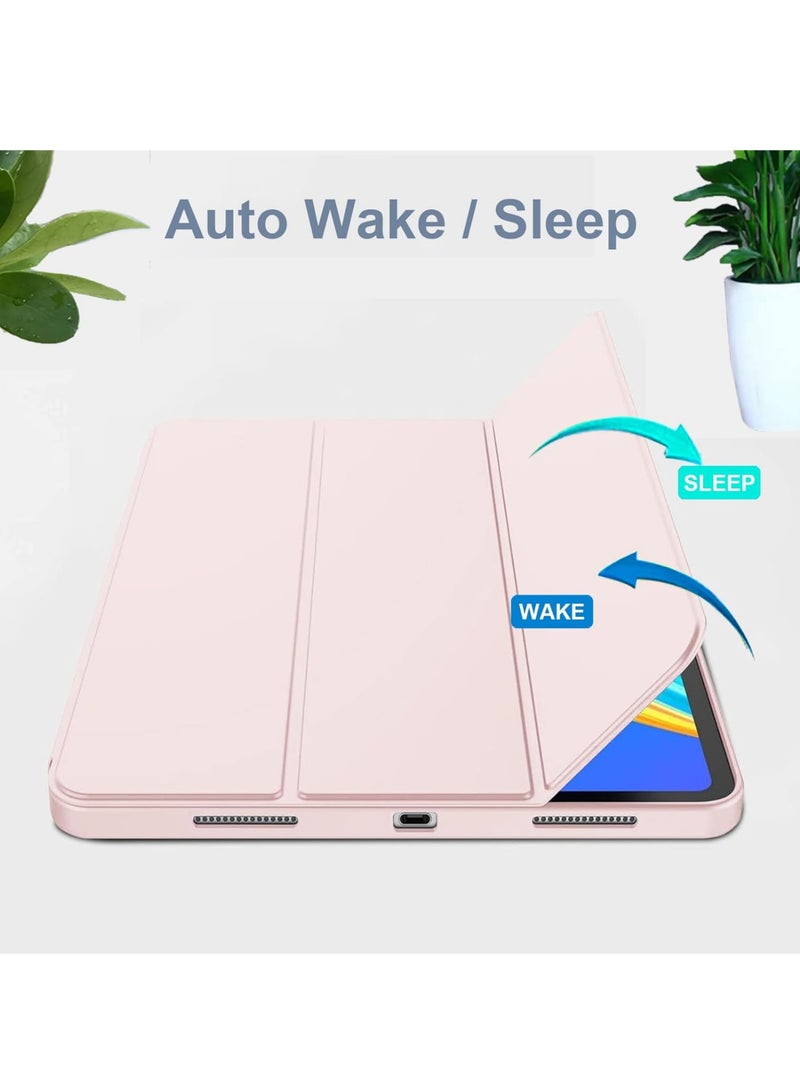 Captaintech Case Compatible with Lenovo Tab P12 (12.7 Inch) 2023 Tablet Slim Tri-fold Stand Soft TPU Back Shell Auto Wake/Sleep Anti-Drop Cover  - Image 3