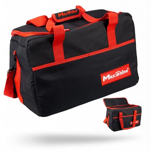 Maxshine Car Detailing Organizer Bag Tote | 17.7x9.8x11.8 in, Black, 600D Oxford | Water Resistant, Multiple Pockets, Lightweight | Professional Auto Detailing Tool Bag - Image 1