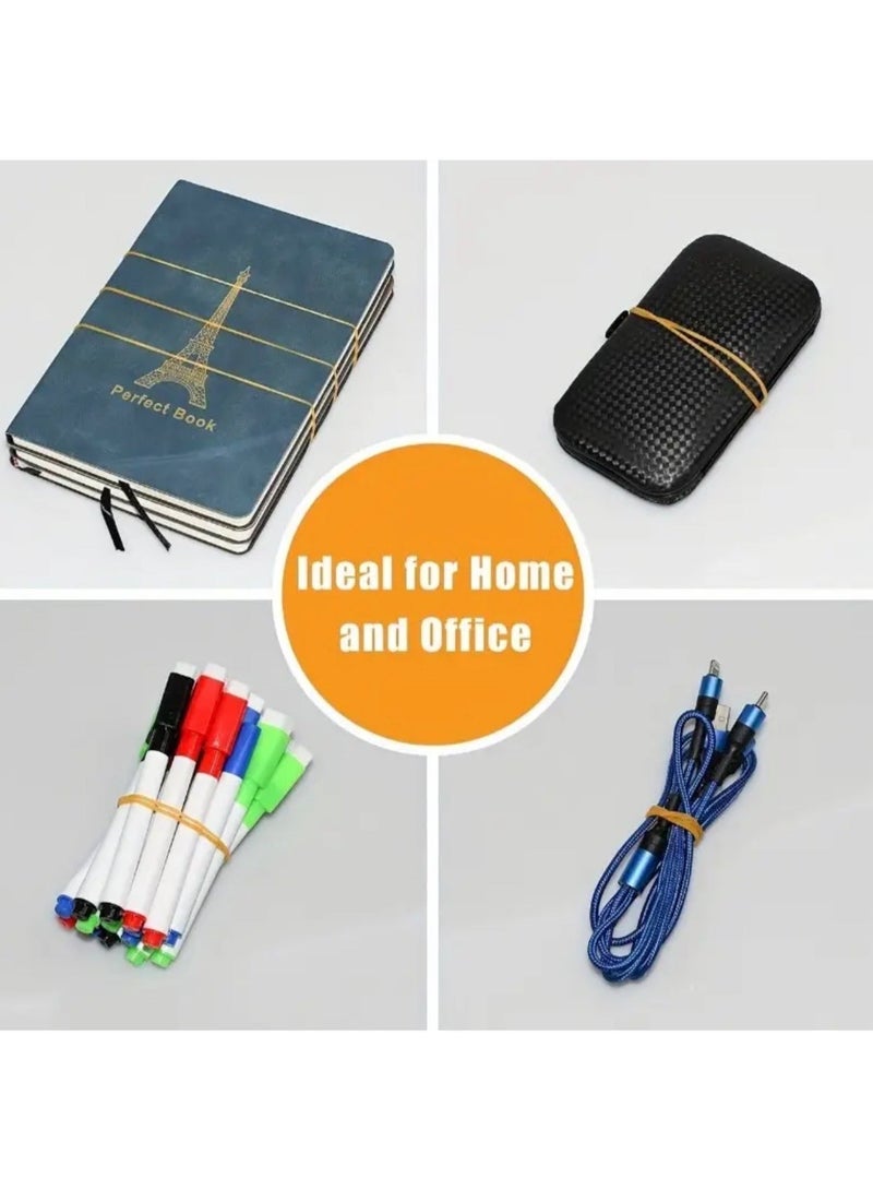 كلين ويف ربطات مطاطية قوية متعددة الاستخدامات – 100 قطعة باللون الأصفر، قطر 38 مم، مصنوعة من مطاط طبيعي متين للاستخدام المكتبي، المدرسي والمنزلي - Image 4