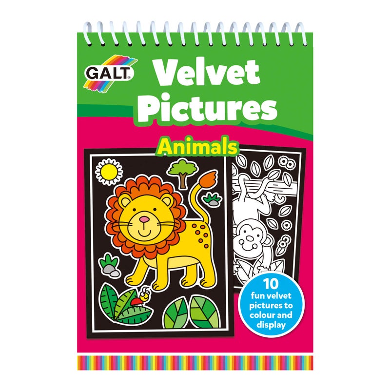 Galt Toys, Velvet Pictures - Animals, Colouring Books for Children, Ages 4 Years Plus - Image 1