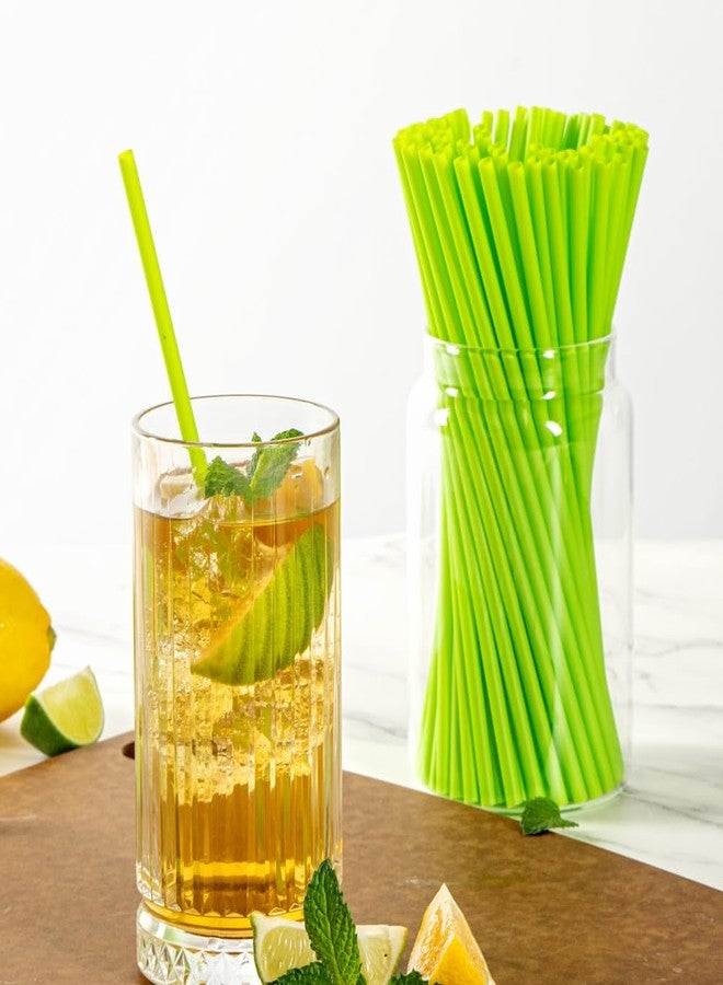 Restaurantware-Basic Nature 8.3 Inch Disposable Straws, 100 Sustainable Straws - Sturdy, Won't Alter Flavors, Green PLA / PBAT Straw, For Hot And Cold Drinks - Image 5