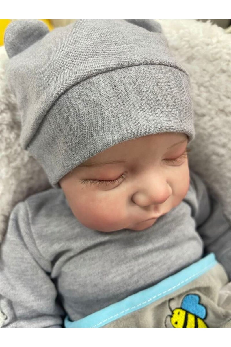 erorex green 20 Inches Levi Reborn Baby Realistic Vinyl Body Alive LoL Bebe Newborn Finished Hair-painted D - Image 5