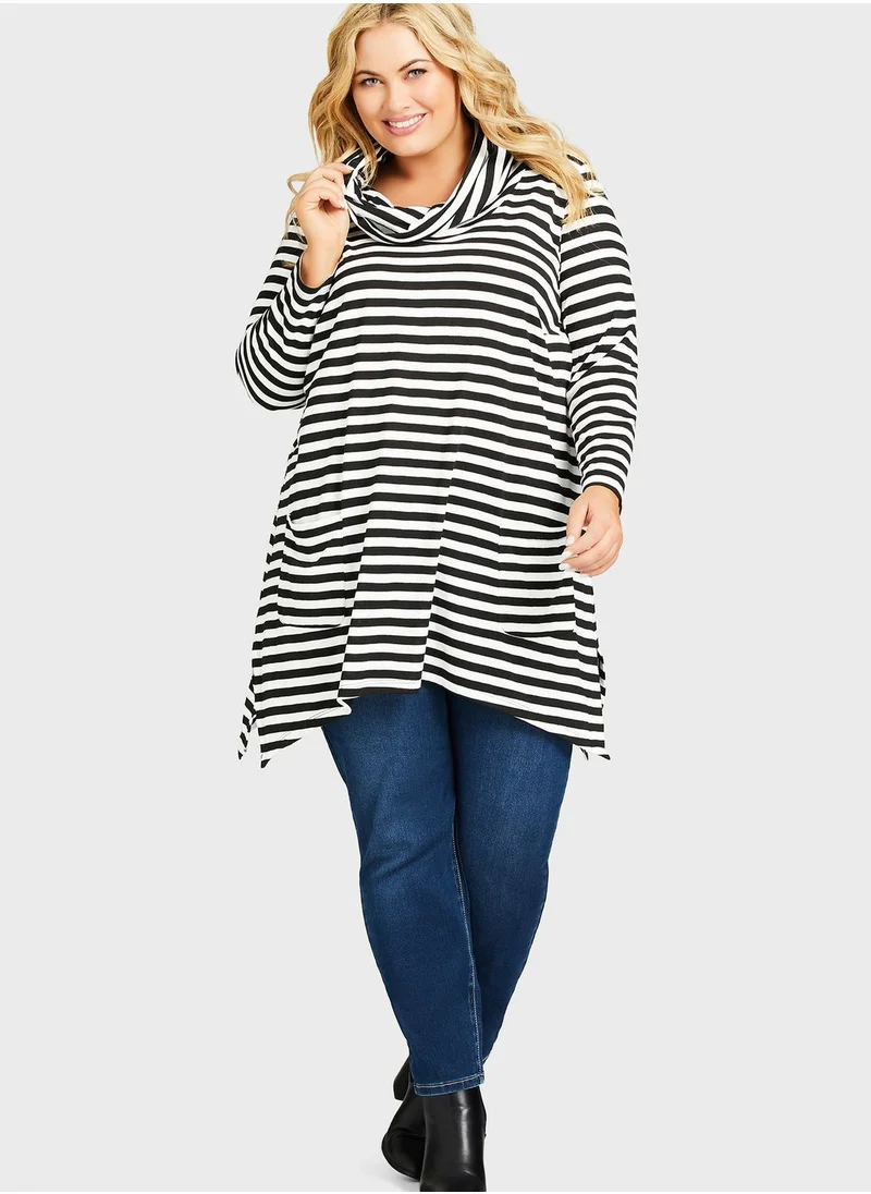 city chic Striped Tunic