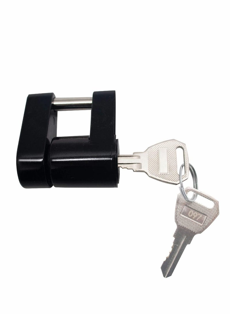 Excefore Trailer Hitch Coupler Lock, Dia 1/4 Inch, 3/4 Inch Span with 2 Keys for Tow Boat RV Truck Car's Coupler Lock  - Image 1