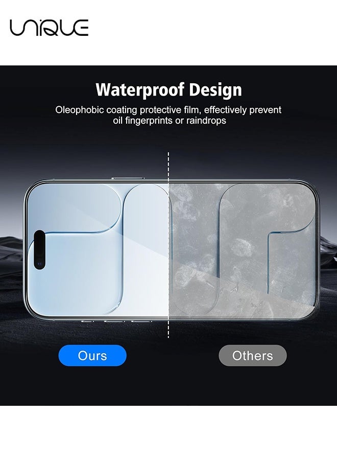 يونيك واقي شاشة 6 في 1 لهاتف iPhone 17 Air مع واقي عدسة الكاميرا، تغطية كاملة، صلابة 9H، خالٍ من الفقاعات - Image 4