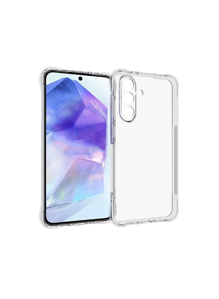 2 in 1 Samsung Galaxy A26 5G Phone Case Cover & Screen Protector - Shockproof Clear Slim TPU Protective Phone Cover & Full Coverage Delicate Touch Tempered Glass Screen Protector for Samsung Galaxy A26 5G  - Image 3