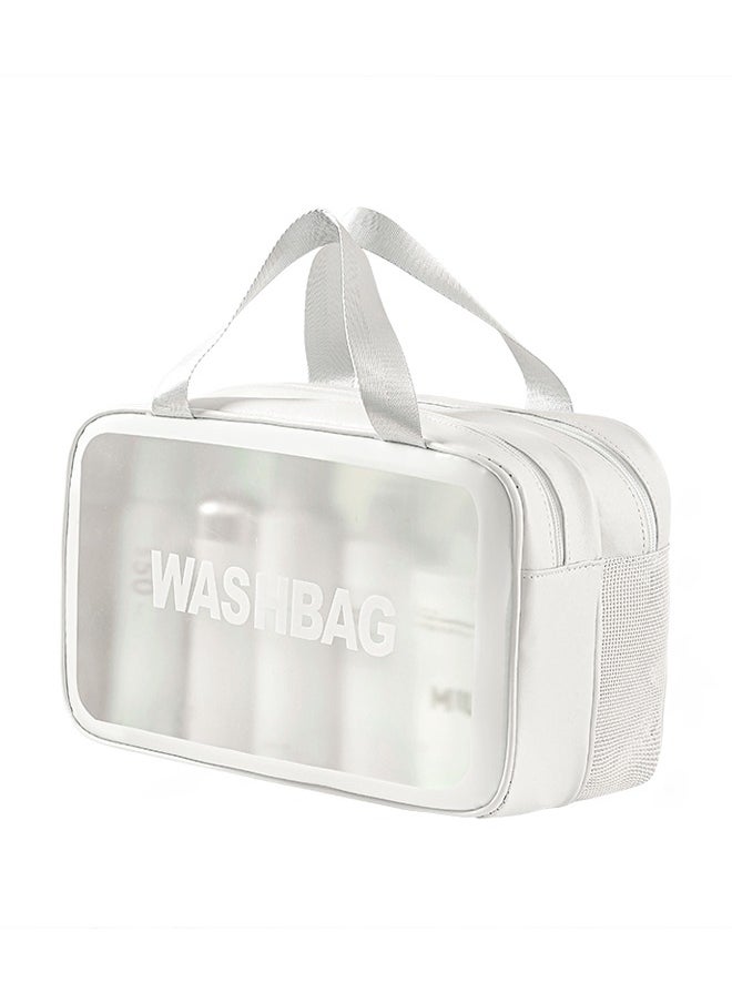 Translucent Waterproof Makeup Cosmetic Bag Travel Organizer for Accessories, Portable PVC Wash Bag Travel Business Vacation Bathroom Organizer（White-L) - pzsku/Z5D3BB6136E2983DAB7FDZ/45/_/1734075545/e714f185-ad1a-41bc-b25f-af79e06e0904