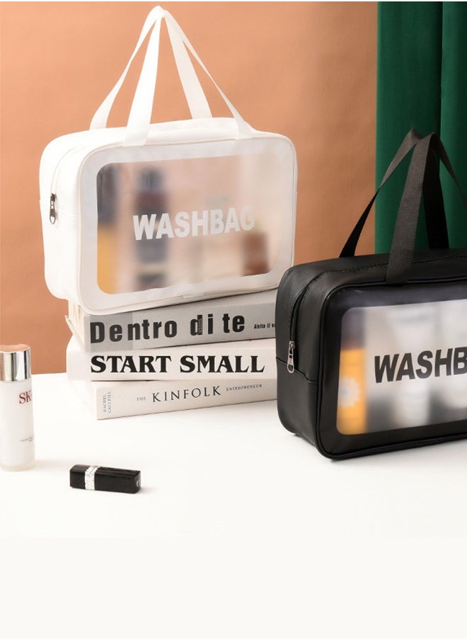 Translucent Waterproof Makeup Cosmetic Bag Travel Organizer for Accessories, Portable PVC Wash Bag Travel Business Vacation Bathroom Organizer（White-L) - pzsku/Z5D3BB6136E2983DAB7FDZ/45/_/1734075626/729f2f63-82f5-4dce-9d72-49d2bd0c7d5c