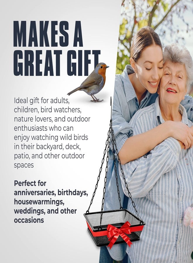 Monarch Abode Black Hanging Bird Feeder Mesh Seed Tray - Image 4