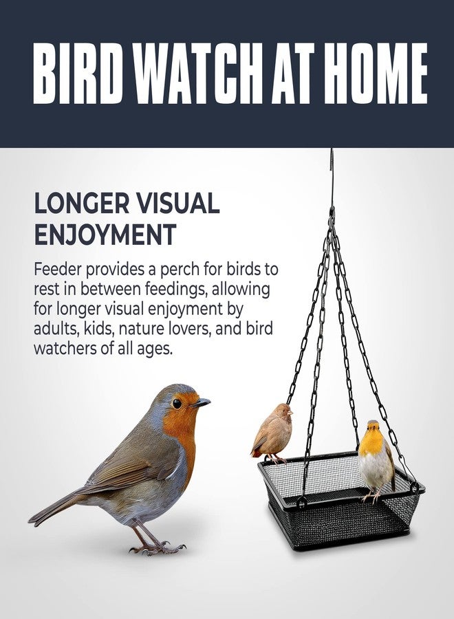 Monarch Abode Black Hanging Bird Feeder Mesh Seed Tray - Image 3