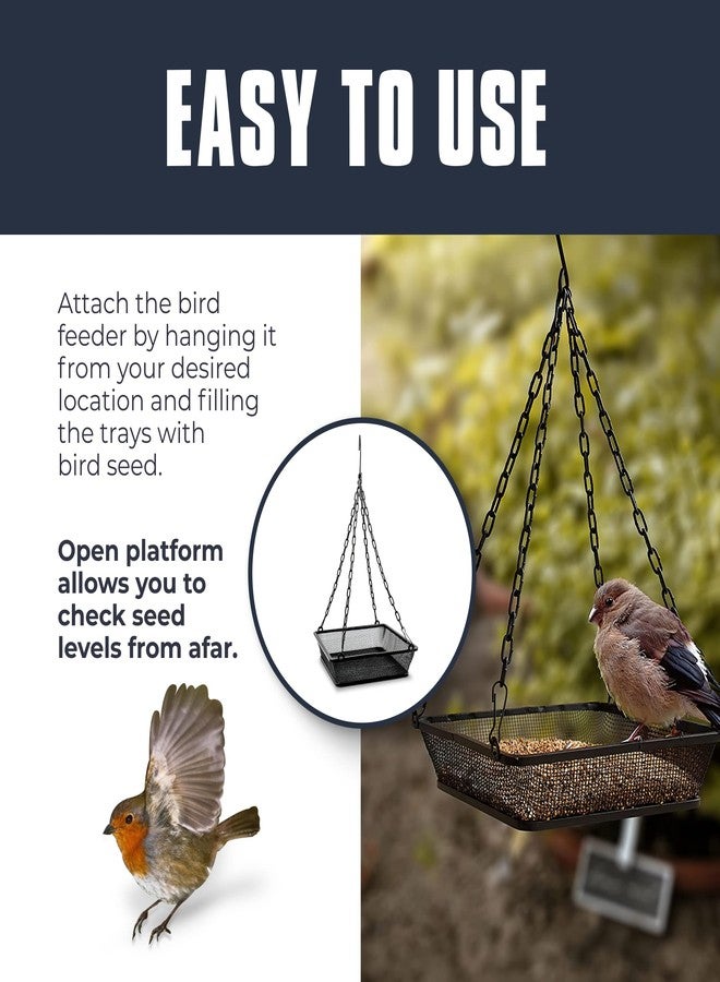 Monarch Abode Black Hanging Bird Feeder Mesh Seed Tray - Image 5