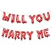 RUIANSI Multicolor 16 inch Will You Marry me Balloons Marry Me Balloons Marriage Proposal Ideas Wedding Proposal Decorations Decor Party suppliers Banner Will You Marry ME Red - Image 3